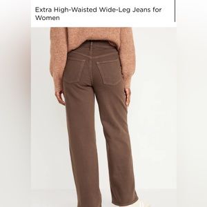 Old Navy Extra High Waisted Wide Legged Jeans
